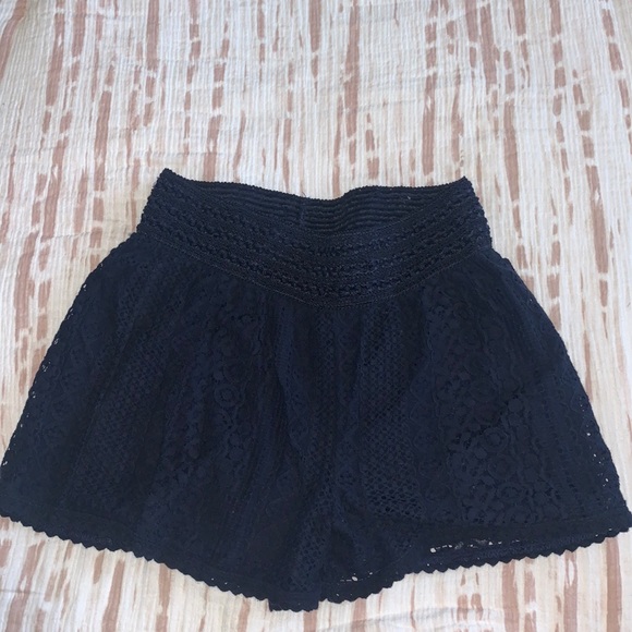 Maurices Shorts Navy Blue Lace Shorts Poshmark